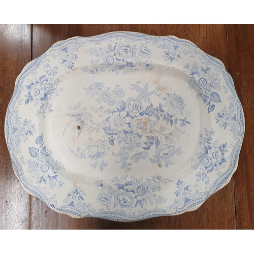 797 - A good pair of 19th Century heavy Silverplated Dishes along with three 19th Century meat Platters. H... 