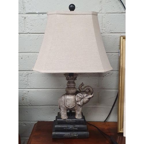 805 - Two Spanish figural groups along with a table Lamp. Lamp H 66 cm approx.