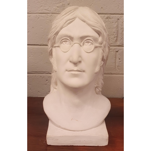 808 - A Plaster Bust of John Lennon.
H 34 x W 24 x D 16 cm approx.