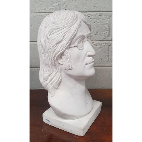 808 - A Plaster Bust of John Lennon.
H 34 x W 24 x D 16 cm approx.