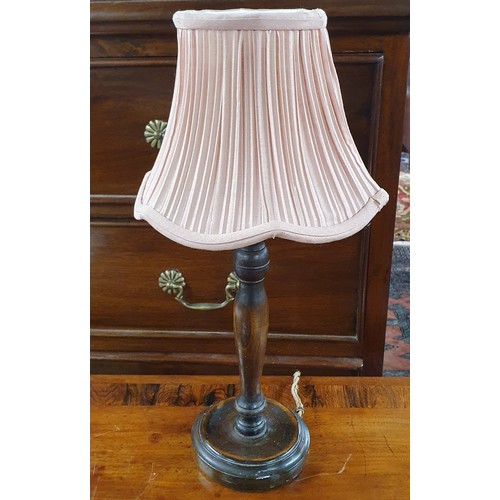 237 - A grouped lot to include A good retro industrial Table Lamp with adjustable shaft along with a small... 