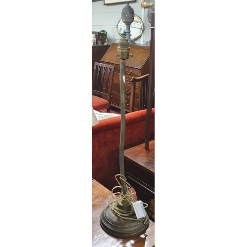 237 - A grouped lot to include A good retro industrial Table Lamp with adjustable shaft along with a small... 