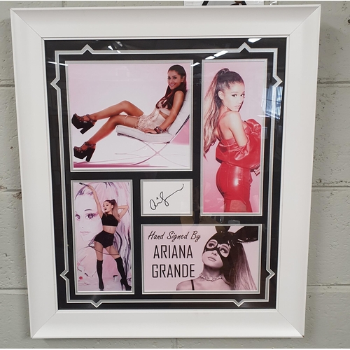 58 - An Ariana Grande Collage Poster bears signature to the centre. Ariana Grande. 71 x 60 cm approx.