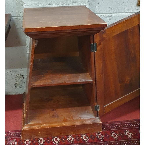 95 - A Mahogany single door Side Cabinet. 40 x 40 x H 78 cm approx.