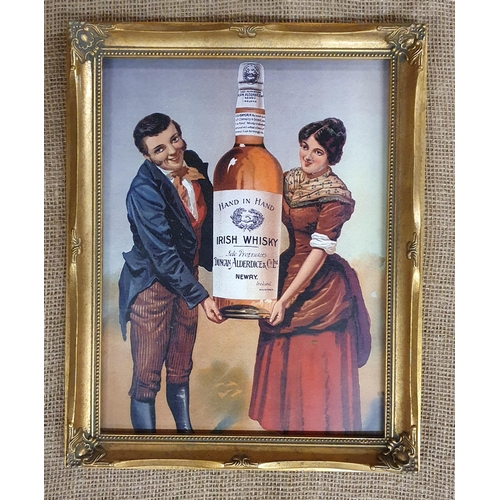 101 - A coloured Print for Hand in Hand Irish Whiskey by Duncan Alderdice and Company Ltd of Newry.
37 x 2... 