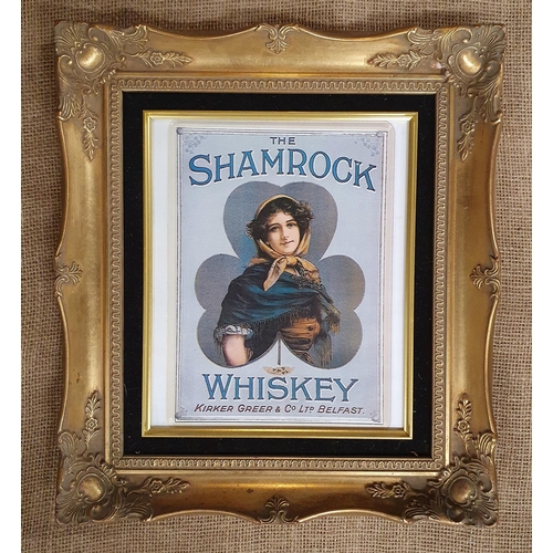 102 - Shamrock Whiskey, Kirker Greer & Co LTD  Belfast. A coloured Print. 45 x 40 cm approx.