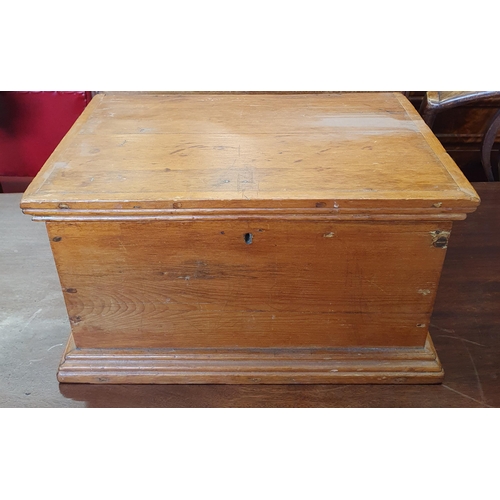 111 - A 19th Century, possibly earlier, Pine Bible Box. 43 x 29 x H 24 cm approx.