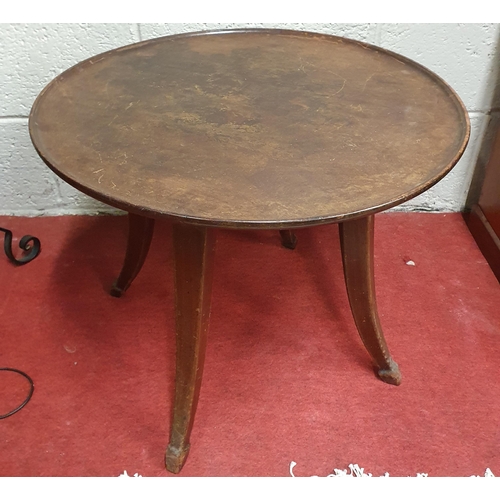 163 - An unusual 19th Century Mahogany Table with tray top. D 52 x H 44 cm approx.