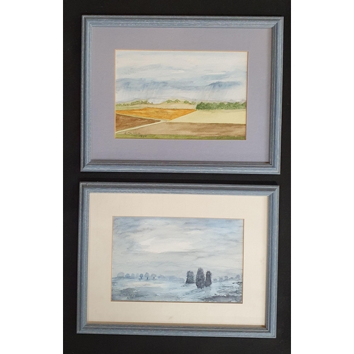 189 - Two 20th Century Watercolours of a Summer and Winter scene by MacKreil. Signed LL. 14 x 18 cm approx... 