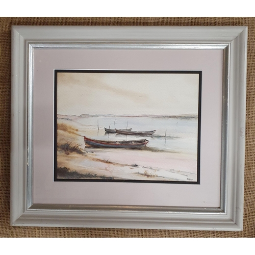 209 - A 20th Century Watercolour of Boats. Signed Fleet. LR. 25 x 32 cm approx.