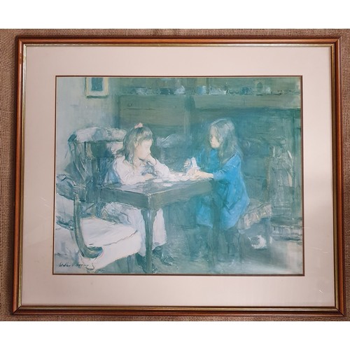 217 - Two coloured Prints of Children.
Largest  H 65 x 77 cm approx.