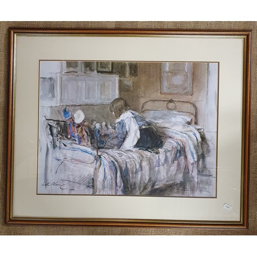 217 - Two coloured Prints of Children.
Largest  H 65 x 77 cm approx.