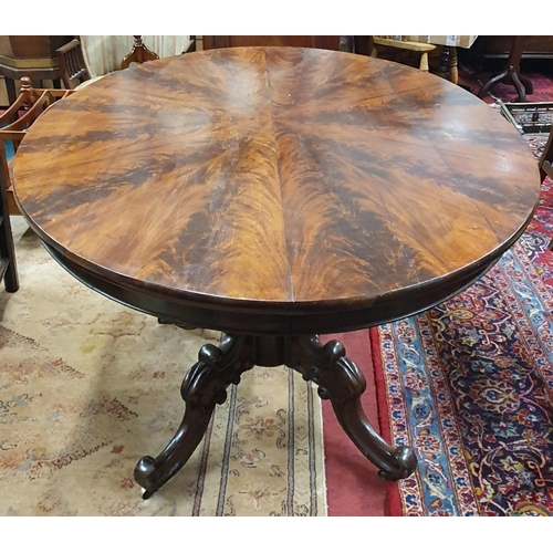 298 - An early 19th Century oval Centre Table with sunburst veneered top on quatrefoil base.
H 75 x W 137 ... 