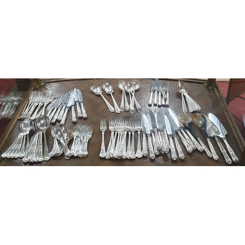 330A - A large quantity of  Silver Plate Cutlery (over 100 pieces) predominately  Newbridge silverware, to ... 