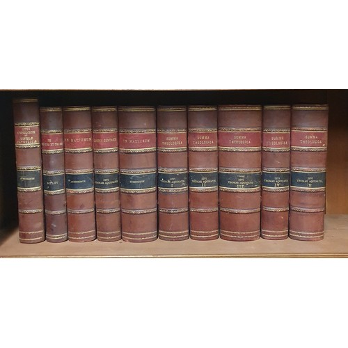 348 - Thomae Aquinatis Summa Theologica in ten volumes dated MDCCCXC1V.