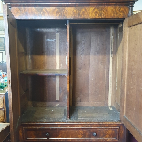 373 - A very large 19th Century Mahogany two door Armoire with single frieze drawer base.
H 205 x W 167 x ... 