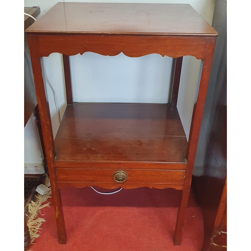 382 - A 19th Century two tier Side Table with single frieze drawer on square supports.
H 81 x  49 x  46 cm... 