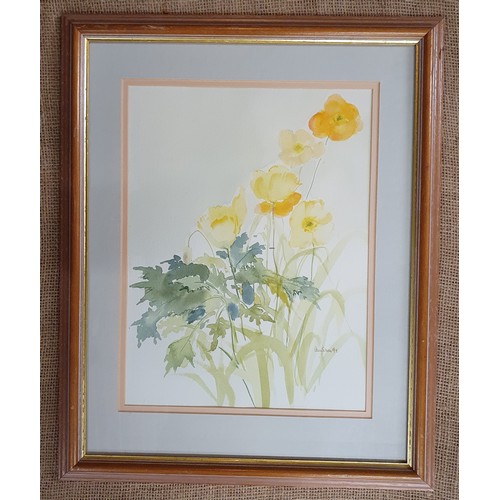 404 - Anna Snow. A 20th Century Watercolour still life of spring flowers. Signed LR. 37 x 27 cm approx.