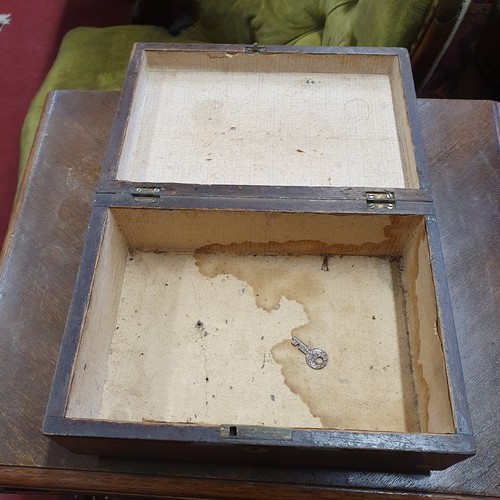 419 - A 19th Century Rosewood Box with mother of pearl inlay.