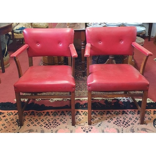 421 - A good pair of late 19th early 20th Century Directors Chairs on square tapered supports. W 58 x SH 4... 