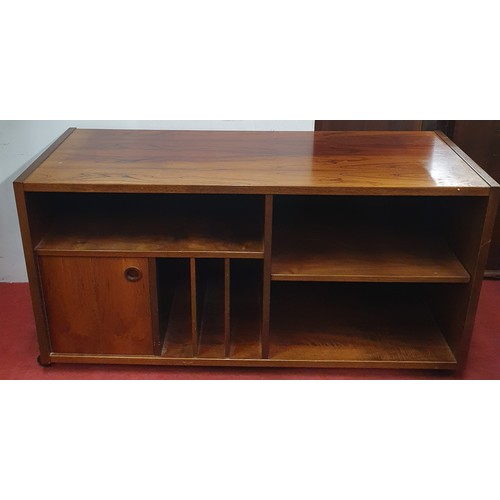 517 - Danish Modern Design - A mid 20th century Danish Modern Design teak wood sideboard record cabinet. T... 