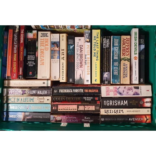 604 - A Good Quantity of Books in two crates. General interest hard back novels and biography's etc. plus ... 