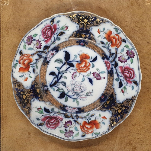 702 - A 19th Century Imari pattern decorated Plate with William Thomas, Wellington Quay, Dublin. Eugenie s... 