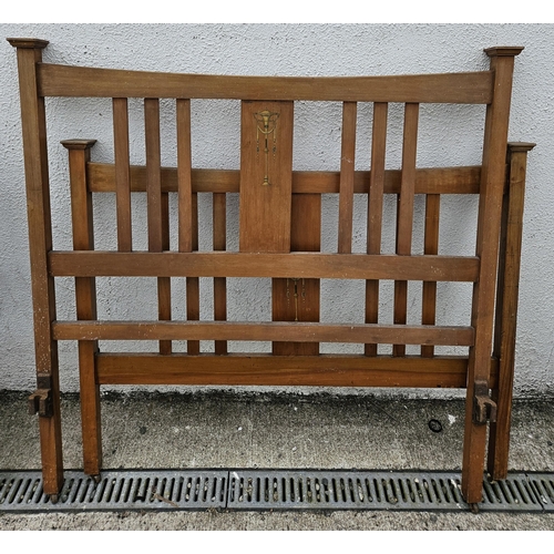 761 - Two early 20th Century Mahogany Beds with rails and one with base.