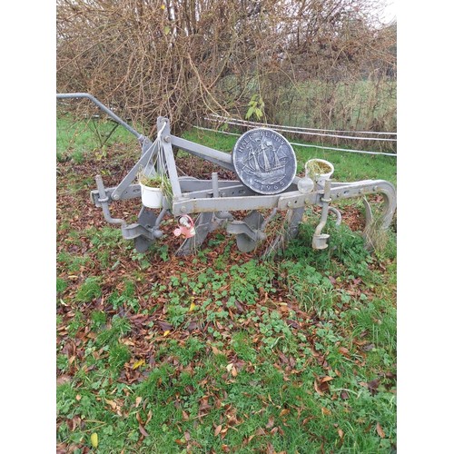 828 - A Vintage and rare 3 Furrow Plough.