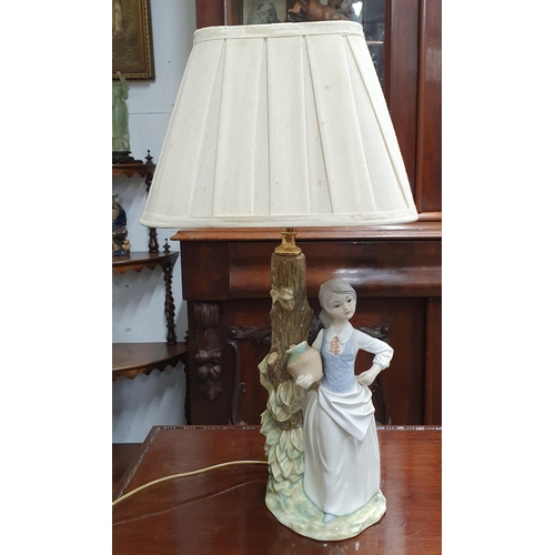 86 - A good pair of Spanish style Figural Table Lamps. H 36 cm approx.