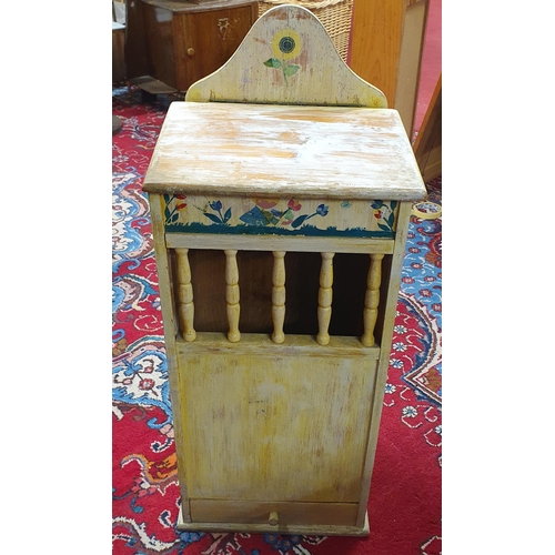 127 - A good painted Bread Bin. 34 x 26 x H 94 cm approx.