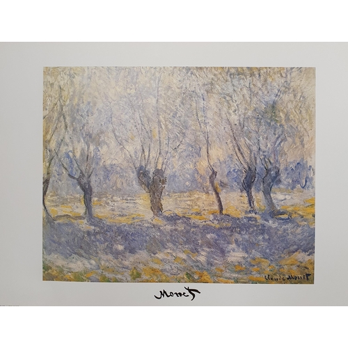 128 - A large collection of unframed coloured Prints after Monet.