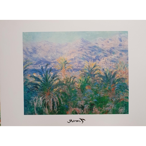 128 - A large collection of unframed coloured Prints after Monet.