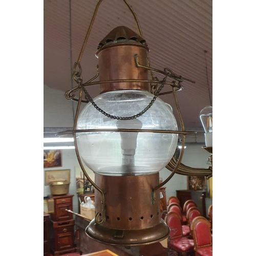 153 - A 20th Century Copper Storm Lantern.