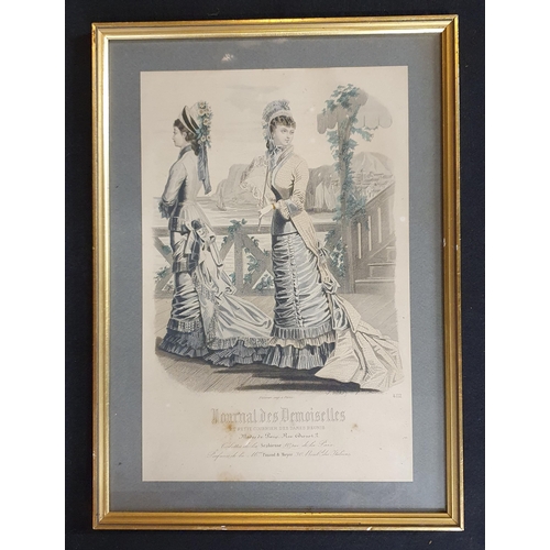 176 - A pair of 19th Century French Fashion Prints. 34 x 25 cm approx.