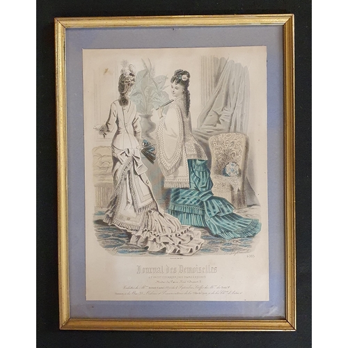 176 - A pair of 19th Century French Fashion Prints. 34 x 25 cm approx.