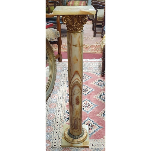 177 - A good Onyx Marble Stand with ormolu style mounts.
H 92 cm approx.