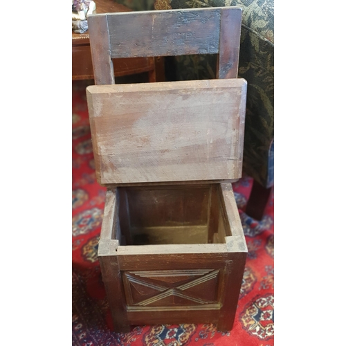 208 - An unusual late 19th Century Steps with lift up lid.
W 39 cm approx.