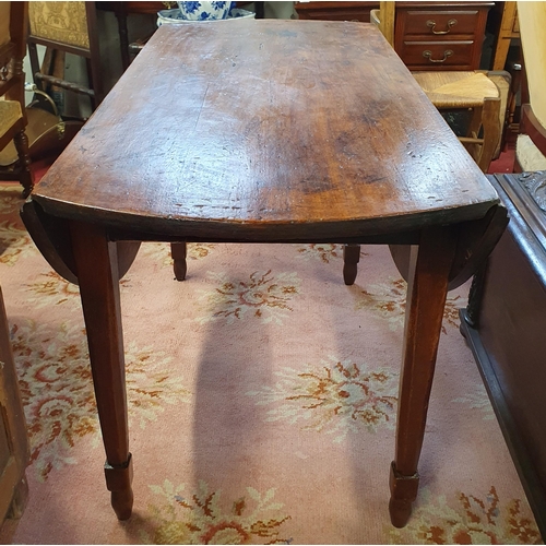 226 - A 19th Century provincial Dropleaf Kitchen Table on hexagonal supports. (one fly arm needs repair). ... 