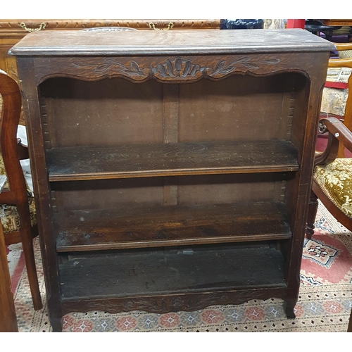 232 - A good late 19th early 20th Century Oak miniature open adjustable Bookshelves. 89 x 25 x H 100 cm ap... 