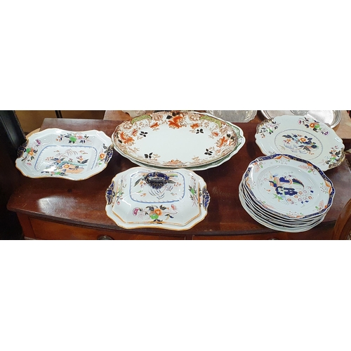 242 - A good quantity of 19th Century Imperial Stoneware to include plates, soup tureen etc., along with t... 