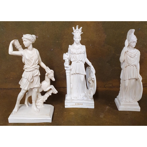 248 - A group of three Figural groups of Gods. Tallest being 26 cm approx.