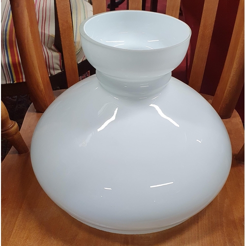 254 - A large cloudy Glass Shade. D 29.5 cm approx.