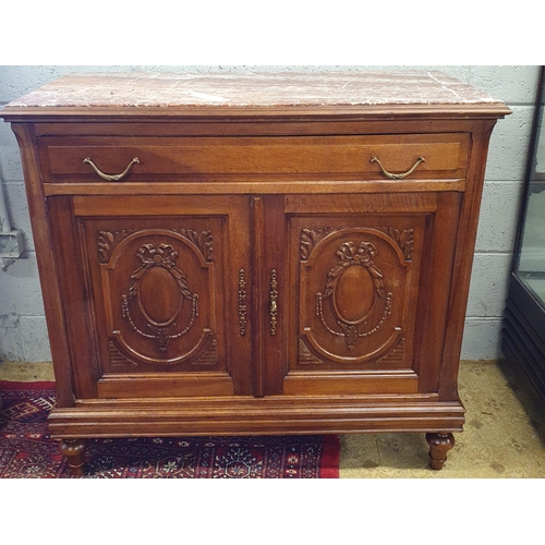 70 - Of Superb quality. A 19th Century twin door Walnut Side Cabinet with single frieze drawer, the doors... 