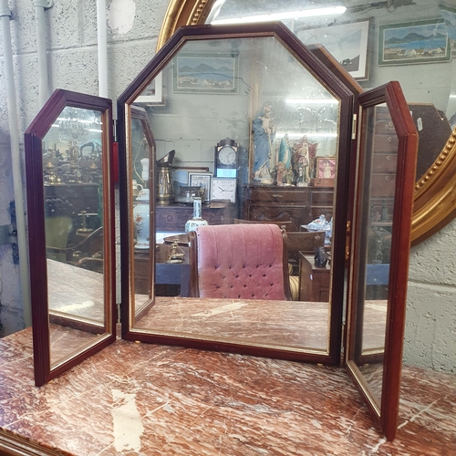 81 - A good quantity of Dolls House Furniture along with a triptych mirror.