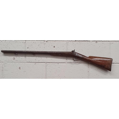 96 - A good 19th Century Flintlock double barrelled shotgun. Decommissioned.