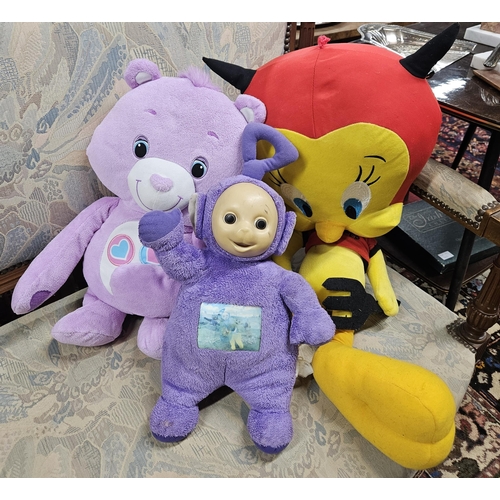 175A - Three vintage Teddies to include 'Tweety Pie, Teletubby and a Care bear'.