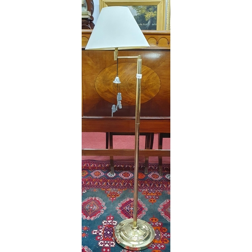 1387 - A modern Brass Standard Lamp. 
H 139 x D 37 cm approx.