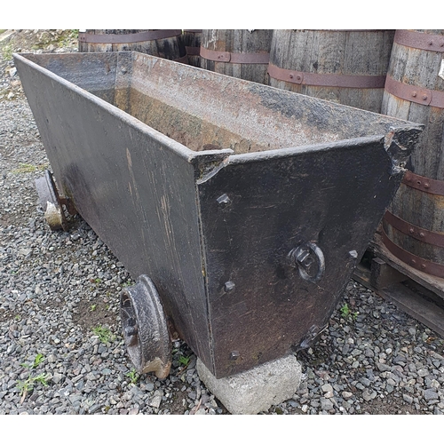 1390 - A very rare 19th Century Cast Iron Miner's tunnel Cart of unbelievable weight. 
W 64 x L 198 x H 67 ... 