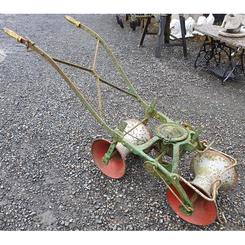 1421 - A good 19th Century Wexford made cast Iron Sower. L 146 x SH 48 x BH 90 x W 50 cm approx.